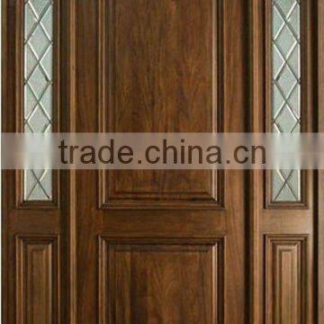 Arch Entrance Wooden Doors Design With Side Lite DJ-S8300MAST-5