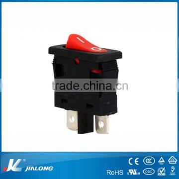 3pins 6.7*19.5mm rocker switch red button on off 2P 3A 250V AC KCD1-110 MINI SMALL ROCKER SWITCH