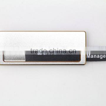 High quality pin on aluminum blank name badges / metal name tags