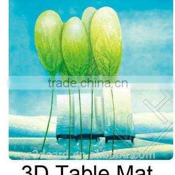 3D pp placemat , plastic 3D table mat , PET 3D lenticular table mat 2015