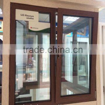Latest Design Brown Color PVC Tilt and Turn Windows With Grilles,PVC Windows and Doors photo-3