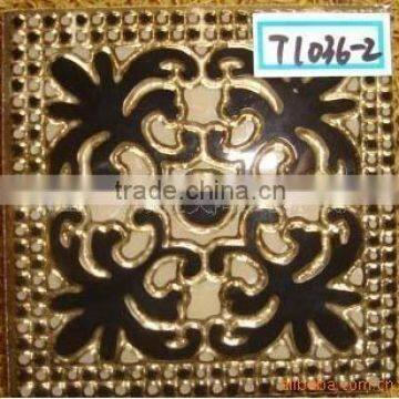 TV background wall ceramic tiles trim golden ceramics tiles 10x10