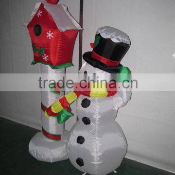 DK-891 Snowman and Cuckoo Inflatable Decor Christmas Ornament 5ft