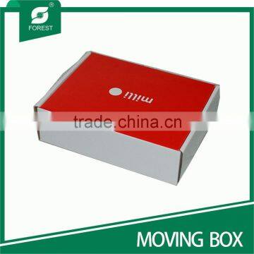 WHITE CARDBOARD FOLDING MOVING PAPER BOX photo-3