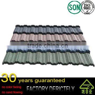 faactory selling best quality factory new arrival Buliding material red stone-coated metal roofing tiles
