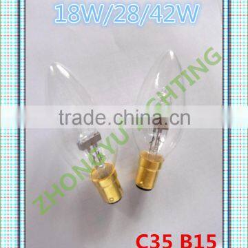 Decorative Light C35 B15 28W Edison Candle Halogen Bulb