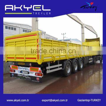 3 axle side wall open/column board semi trailer