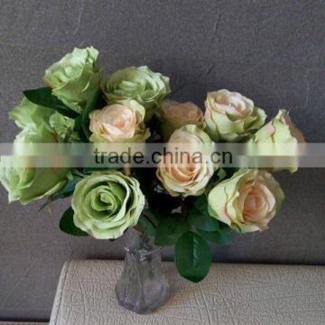 wedding decor silk flower rose bouquet