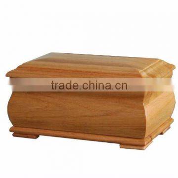 Solid poplar light color wooden urn cremation for ashes