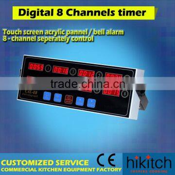 Fast food restaurant timers touch screen 8 channels digital commercial kitchen timer