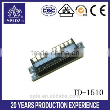 600V/15A 10-way parallel din rail terminal block TD-1510