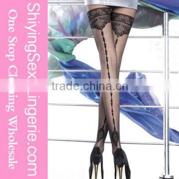 fashion gift women's sexy nylon splicing thigh high stockings