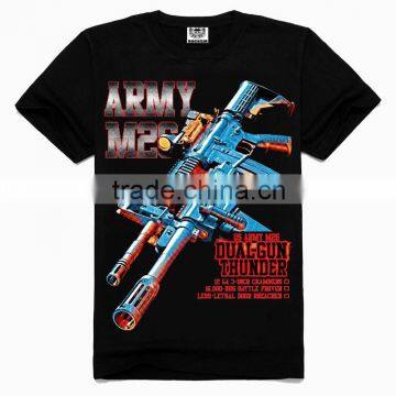 OEM 3d Printing Factory High quality Gun t-shirt, futian market yiwu china, yiwu wholesale market