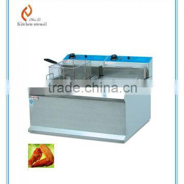 Counter top double tank electric fat chicken fryer