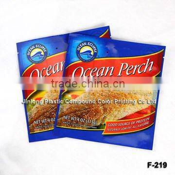 Custom printed three side seal bag, spice packaging bag with zipper