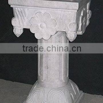Rectangular marble planter for garden decoration