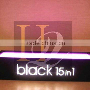 Countertop LED Acrylic cosmetic drisplay stands/ acrylic liquid display