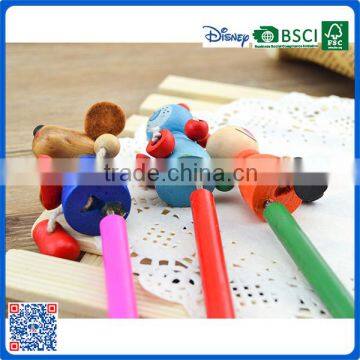 Wholesale High Quality 7 Inch Wooden HB Pencil With Toy for Children