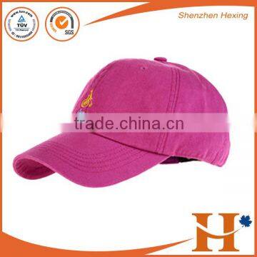 2016 high quality hot pink canvas custom baseball cap