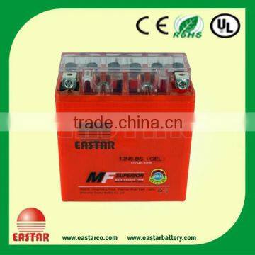 12N5L-BS mf 12v 5ah motorcycle battery from china manufacturer