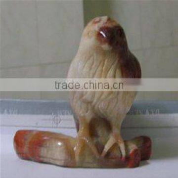 gemstone animal carvings, rock carvings,owl carving