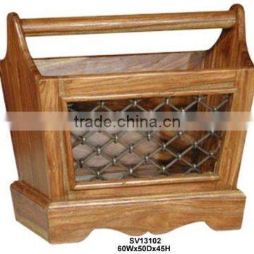 wooden magazine stand,magazine rack,news paper rack,magazine basket,magazine holder,indian wooden furniture,shesham furniture