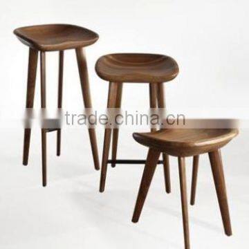 vintage style high chair ass shape ash wood bar chair stool