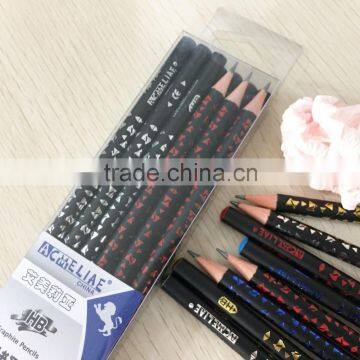 7" standard size round shape soft wood HB pencil sharpened with heat rolling logo