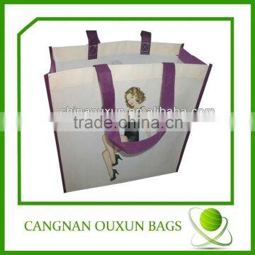 Durable in use non woven polypropylene laminated tote bag