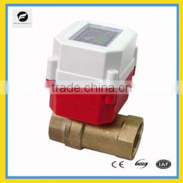 Mini electric valve with Actuator HAVC 2 way Brass 3/4" BSP Warm valve with IC Card