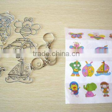 Pervious to Light Painting With Key Chain Children's Educational Parent-child Creative DIY Coloring of Graffiti Painted Toys photo-4