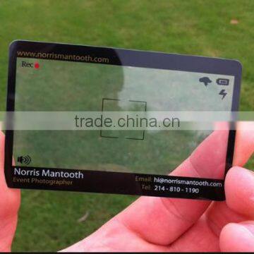 CR80 30mil transparent pvc card with custom design