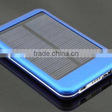 Dual USB 10000MAh External Battery Charger Solar Power Bank Pack Charger Blue