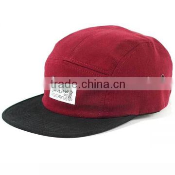 Fashion 100% Cotton Camper 5 Panel Hat Custom Logo