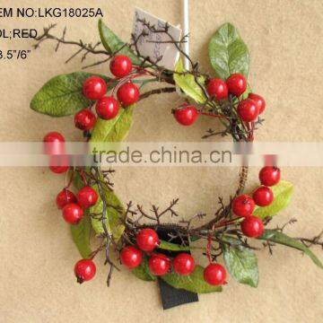 2015 Christmas flower3.5"-6"Christmas red foam berry candle ring for christmas decoration