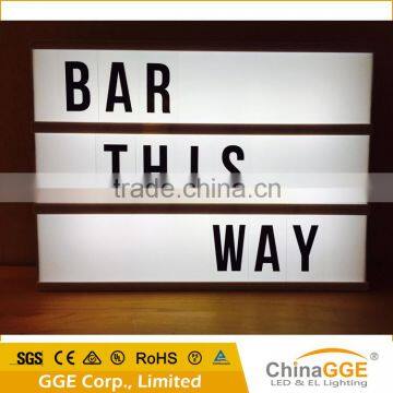 Retro Cinema Light Box Lamp Light Cinematic Style Light Box With Letters