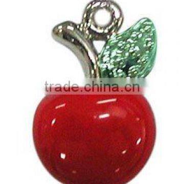 Promotion metal red apple charms and pendants for necklace or bracelets,various design