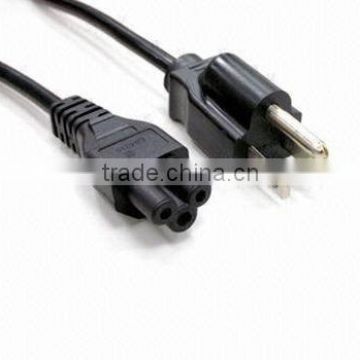 UL laptop power cord with IEC C5 ends