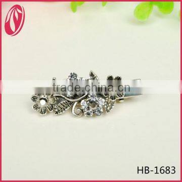 New arrival fashion mini metal diamante alligator hair clips wholesale