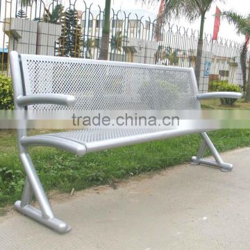 Powder coated metal garden bench outdoor furniture bench seat