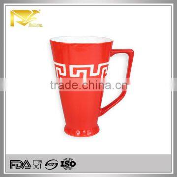 Drinkware die cut glazed 20oz ceramic red a mug, mug cup