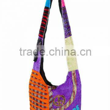 2014 hippie shoulder bag, hobo bag canvas shoulder bag Nepali bag cotton hippie sling shoulder bag cheap hippie shoulder