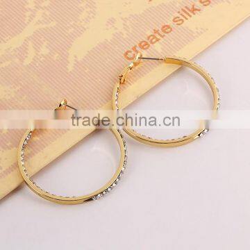 14K Gold Plated Fashion Women Big Hoop Earrings photo-2