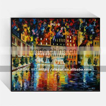 Shu1860 Hand painted paris street scene oil painting Scenery oil painting