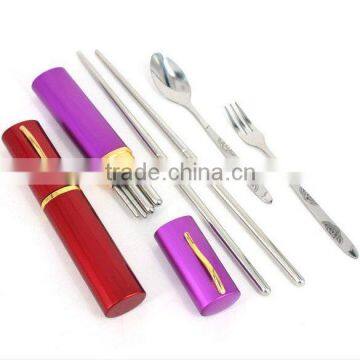 Travelling camping Portable chopsticks spoon fork set