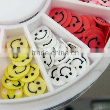 120 3D Slice Smiling Face Nail Art Decoration HN539