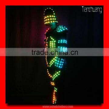Wireless DMX512 Flash LED Hip Hop Dance Costumes photo-2