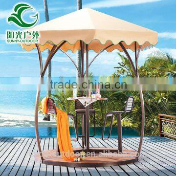 Wholesale price garden cast iron swing swivel bar chair with tent