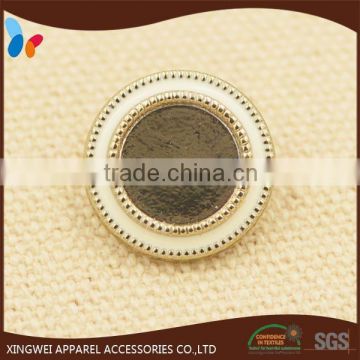 fashion flat enamel plastic button with shank for coat