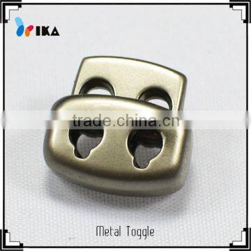 two hole metal toggle button for garment